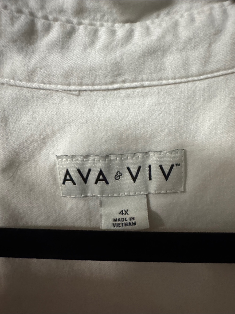 Ava & Viv White Long-Sleeve Button Front Shirt Dress - Picture 2 of 3